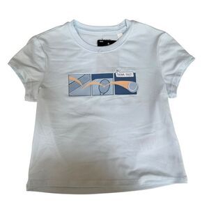 Prince Tennis Girls Graphic Tee Shirt XS 6-7 dove blue NWT